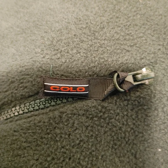 Colo Reversible Pullover 1/4 Zip up Men's Coat Sweater Size XL Navy Green - Picture 9 of 13